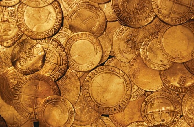 treasure gold coins