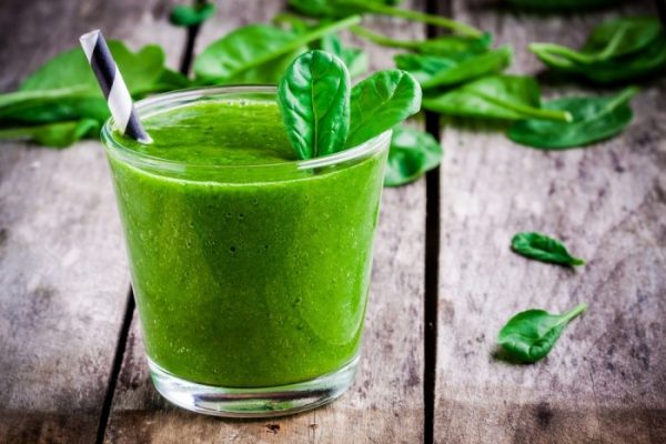 Spinach in smoothie