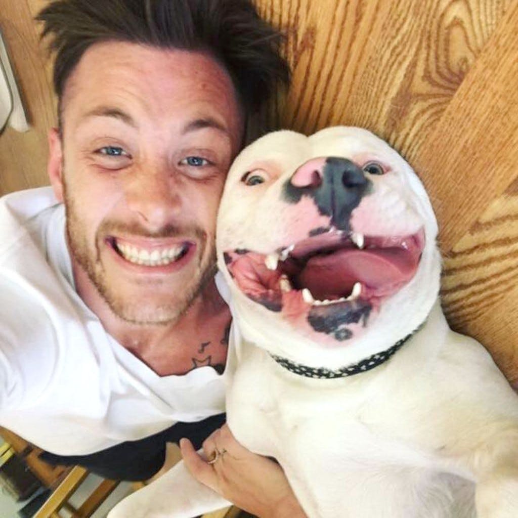 Dan Tillery adopts viral Diggy the Dog posts selfie on Facebook cops ticket