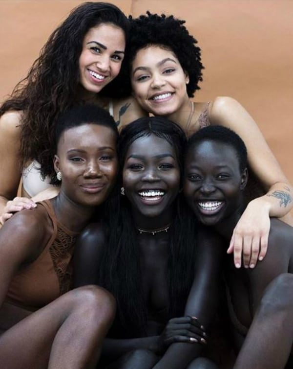 Nyakim Gatwech Modeling with Different Models of Other Brown Skin Tones