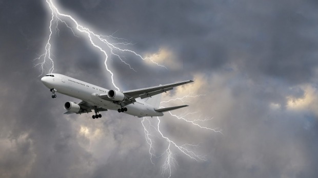 Image result for plane lightning strike