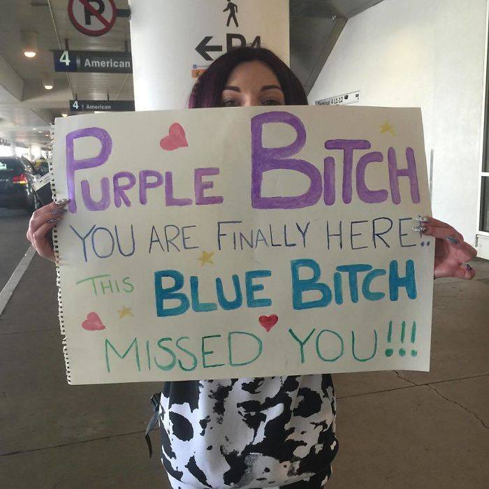 Funny Creative Airport Greeting Signs That Impossible to Miss [85 pics]