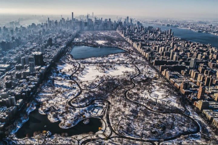 drone image - Central Park 