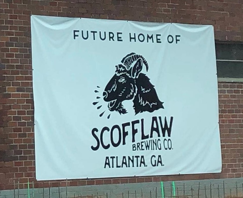 banner on brick wall